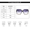 lunettes de soleil surdimensionnées de luxe pour femmes, marque vintage, uv400, grandes montures carrées, lunettes rétro pour hommes et femmes