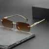 lunettes de soleil sans cadre pour hommes et femmes lunettes de soleil classiques à la mode de haute qualité pour femmes.