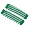 mitaines chaudes en coton pour femmes, manches de rosée, tricotées, mitaines rayées, gants sans doigts, chauffe bras