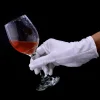 12 paires de gants en coton blanc pour les mains sèches, gants de travail hydratants pour l'inspection de l'eczéma, gants en tissu lavables et extensibles
