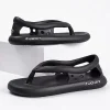 tongs plates originales eva pour hommes, pantoufles concaves à plateforme, diapositives antidérapantes pour la maison, sandales de plage à semelle souple pour couples