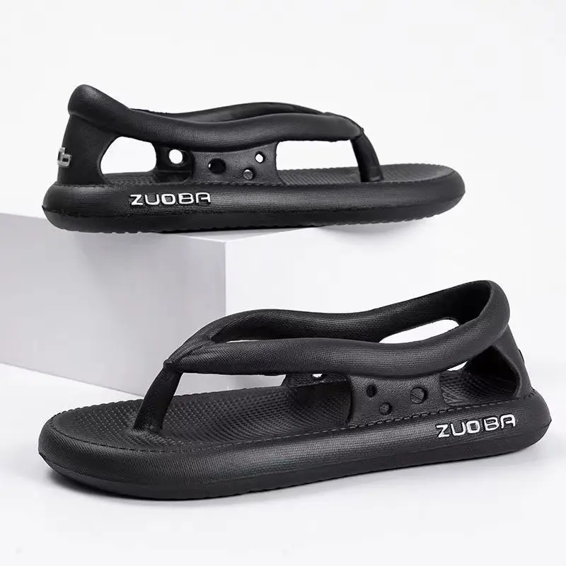 tongs plates originales eva pour hommes, pantoufles concaves à plateforme, diapositives antidérapantes pour la maison, sandales de plage à semelle souple pour couples