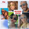meeshow design classique hommes femmes rétro mode lunettes de soleil cristal chic cadre rond protection uv lentille en nylon lunettes de soleil