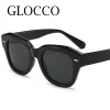 lunettes de soleil carrées épaisses pour femmes, marques de luxe, rivets en plastique, grande monture, protection uv400, nuances noires élégantes, 2025