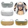 lunettes de soleil punk à pointes, protection solaire, rockers populaires, hip hop, pour festival de musique, usage quotidien