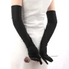 gants longs pour femmes, protection des doigts et des coudes, costume de soirée d'opéra, bal, accessoires de mode pour adultes, mitaines noires respirantes