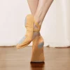chaussures de ballet en toile à semelle fendue pour femme, ballerines, pantoufles, ballerines, chaussures d'entraînement à enfiler, 1 pièce