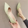 chaussures plates à bouts pointus pour femmes, grande taille 44 45 46, robe d'été confortable à enfiler, chaussures décontractées pour usage quotidien
