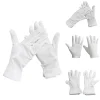 2 paires de gants en coton blanc pour hommes, uniforme de smoking formel, garde d'honneur, défilé, cérémonie, costume, bijoux cosplay, gants de majordome
