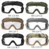 lunettes de soleil de sport pour hommes et femmes, 2 modes, lunettes airsoft, protection des yeux pour randonnée, équipement de chasse et de paintball