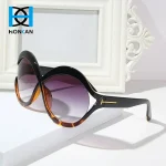 Lunettes de soleil rondes surdimensionnées pour femmes et hommes, de haute qualité, élégantes, de marque, de styliste, Punk