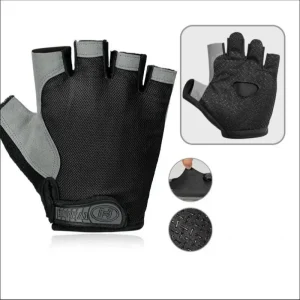 Gants de sport sans doigts, antidérapants, absorbant les chocs, respirants, pour l&rsquo;entraînement, l&rsquo;haltérophilie, le cyclisme