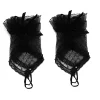 gants évidés en dentelle de style élégant pour femmes, gants courts pour patients, accessoires de fête de mariage, noir, rouge, blanc