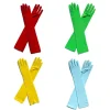 1 paire de gants longs à haute élasticité, respectueux de la peau, résistants à la décoloration, décoratifs en soie de lait pour femmes, fête de danse, bar, cosplay, longs gants