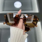 Lunettes de soleil carrées Vintage pour femmes, marque de styliste rétro, nuances féminines, miroir, mode extérieure, Очки Ramonне Жleti……