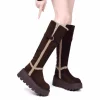 chaussures plates d'hiver plate forme femmes fourrure bottes de neige chaussures en coton chaud 2025 décontracté en peluche bottes longues sport chaussures de marche chelsea botas dame