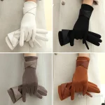 1 paire de gants en daim pour femmes, gants d&rsquo;hiver en velours, élégants pour écran tactile, équitation, conduite, garde au chaud en plein air, cadeau de noël