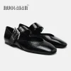 ballerines pour femmes design boucle sangle noir cuir souple léger et confortable 2025 été chaussures pour dames