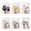 gants de yoga antidérapants pour femmes, en coton, demi doigt, respirants, pour cyclisme en plein air, vélo, pilates, sport, pêche
