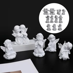 Figurine d&rsquo;ange en résine, Statue de prière, ornements de bureau paisible