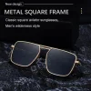 lunettes de soleil punk carrées surdimensionnées pour hommes, marque de luxe rétro à double faisceau, lunettes de conduite steampunk uv400, 2025