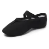 chaussures de ballet plates pour filles, ballerines en toile noires et roses, chaussures de danse pour pratique de yoga, pantoufles de danse pour enfants et femmes