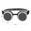 lunettes de soleil gothiques pour soudage, punk, coupe vent, steampunk, rétro, réglable, eyechester