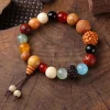 Bracelet de 18 graines Bodhi avec perle de prière de Style bouddhiste chinois, bijoux à la mode pour cadeau de couple