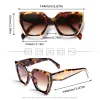lunettes de soleil surdimensionnées à monture irrégulière polygone, vêtements oculaires à la mode pour femmes uv400 oculos de sol gafas