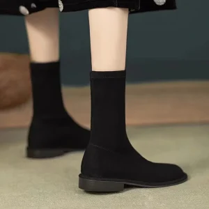 Chaussures plates femmes bottines chaussures décontractées nouvelles baskets tendance 2025 classique hiver daim Chelsea bottes Sport chaussures de marche femme Botas