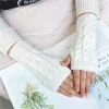 2025 nouvelles femmes chauffe mains gants d'hiver mode tricot fausse laine mitaine chaud sans doigts gant gants femme femmes gants