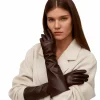 gants longs coudés élégants, matériau souple, garde au chaud, gants de soirée, accessoires de costume, gants en cuir verni noir