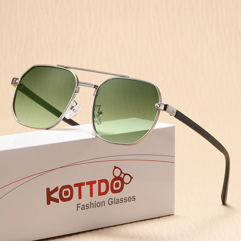 Lunettes de soleil en métal à la mode pour hommes et femmes, marque de styliste, conduite en plein air, haut de gamme, miroir, lunettes de pêche, soleil UV400