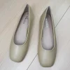 chaussures plates femmes ancien cuir authentique pieds nus décontracté sans lacet bout carré large convient appartements 3 44 48 pieds étroits et grands marron