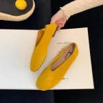 Chaussures plates en daim De vache pour femmes, bout rond, semelles souples, loisirs quotidiens, confortables, rétro romain, Zapatillas De Mujer