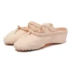 chaussures de ballet en toile à semelle souple pour femme et fille, pantoufles de brev, plates, d'entraînement