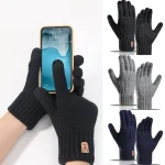 Gants de cyclisme tactiles en coton, imperméables, coupe-vent, tactiles, chauds, fermeture éclair, hiver