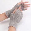 demi gants chauds tricotés pour femmes, automne hiver, sans doigts, manches de bras, accessoires décontractés à la mode pour filles, mitaines