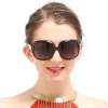 lunettes de soleil polarisées pour femmes, carrées uv 400, vintage, monture elliptique, surdimensionnées, pour femmes et hommes