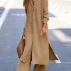 Musulman 2 pièces Ensemble femmes chemise longue Blouse haut pantalon à jambes larges Maroc Musulman Ensemble dubaï Islam décontracté Femme tenues arabes