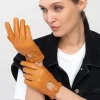 gants en cuir de mode élégants pour femmes, vélo électrique, conduite en peau de mouton véritable, accessoires de moto respirants perforés de haute qualité