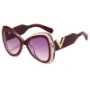 lunettes de soleil rétro surdimensionnées pour femmes, marque de luxe, à la mode, grandes nuances sexy et élégantes, uv400, nouvelle collection 2025
