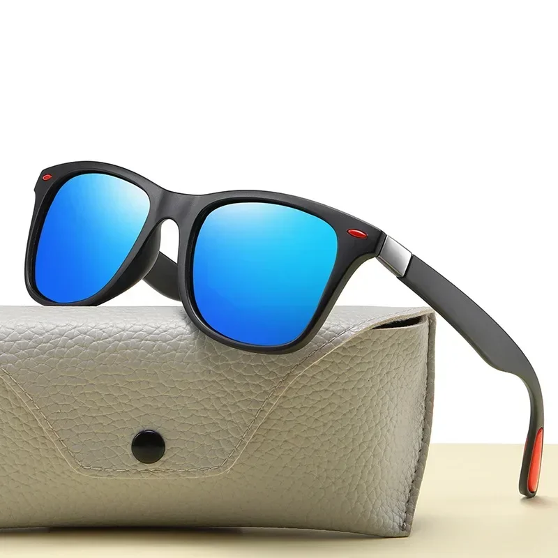 Lunettes de soleil polarisées carrées vintage pour hommes, nuances rétro, lunettes de conduite classiques, lunettes de pêche, marque de créateur, mode, UV400