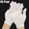 Gants de travail en coton blanc pour mains sèches, Film de manipulation, gants de cérémonie à haute élasticité, outils de nettoyage ménager