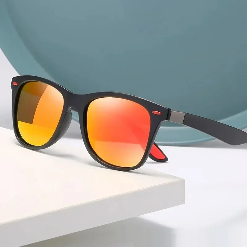 Lunettes de soleil polarisées carrées vintage pour hommes, nuances rétro, lunettes de conduite classiques, lunettes de pêche, marque de créateur, mode, UV400