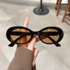 lunettes de soleil ovales pour hommes et femmes, lunettes de soleil d'extérieur, protection uv400, savoir chaud, nouveau