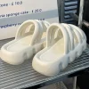 chaussures élégantes pour femmes, plateforme ajourée, légères, diapositives d'oreiller pour maison d'été, mode de rue, nuages, sandalias décontractées, 2025
