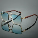 KAMMPT mode rétro carré métal nuances femmes marque originale conception conduite lunettes de soleil nouveau Double pont pilote lunettes de soleil