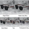 lunettes de soleil rétro tendance en grain de bois – protection uv polarisée pour hommes et femmes, parfaites pour le cyclisme et la photographie de rue en plein air