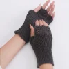 demi gants chauds tricotés pour femmes, automne hiver, sans doigts, manches de bras, accessoires décontractés à la mode pour filles, mitaines